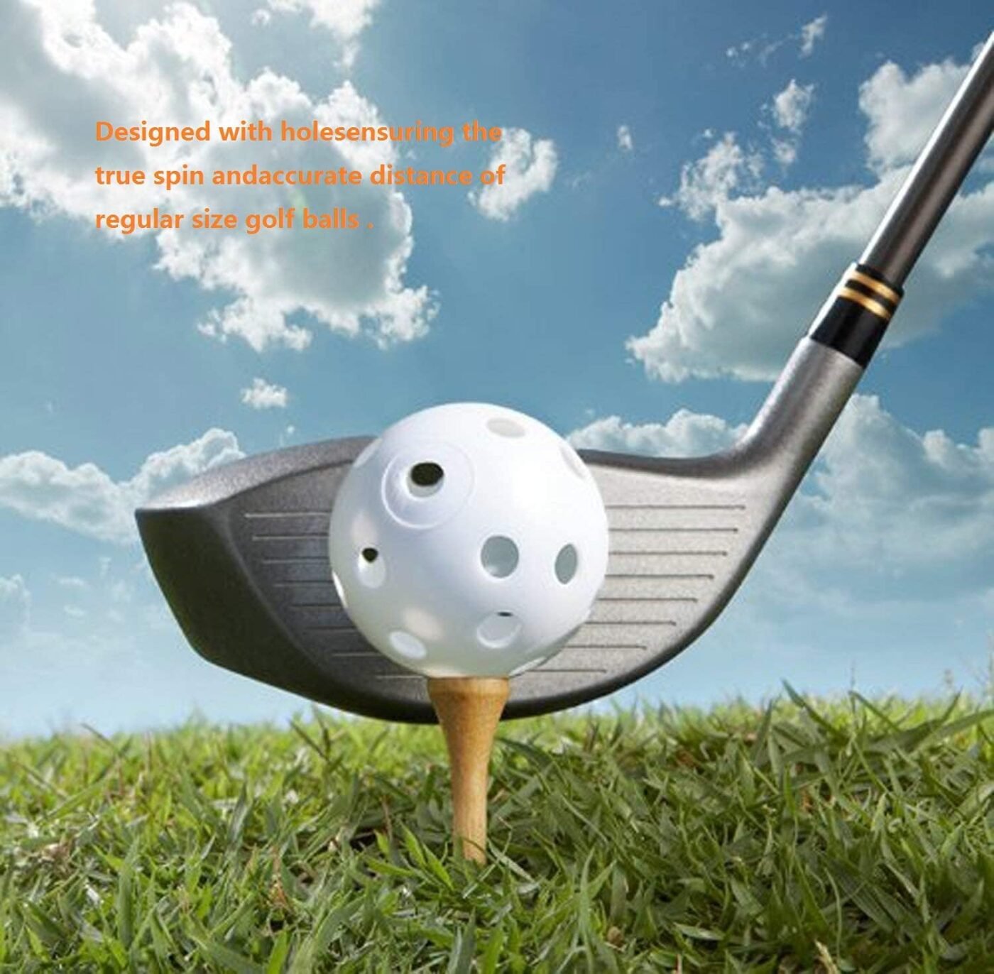12-Pack Golf Practice Balls, Hollow Practice Balls with Airflow, 42mm Plastic Golf Balls, for Swing Training, Driving Range, Home Use 4 12-Pack Golf Practice Balls, Hollow Practice Balls with Airflow, 42mm Plastic Golf Balls, for Swing Training, Driving Range, Home Use - image 4