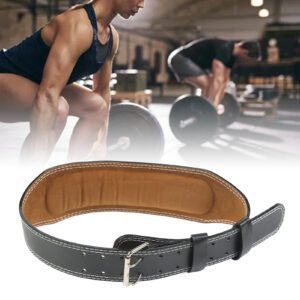 Weight Lifting Belt for Fitness Wide Support for Rowing Squats Deadlifts Black