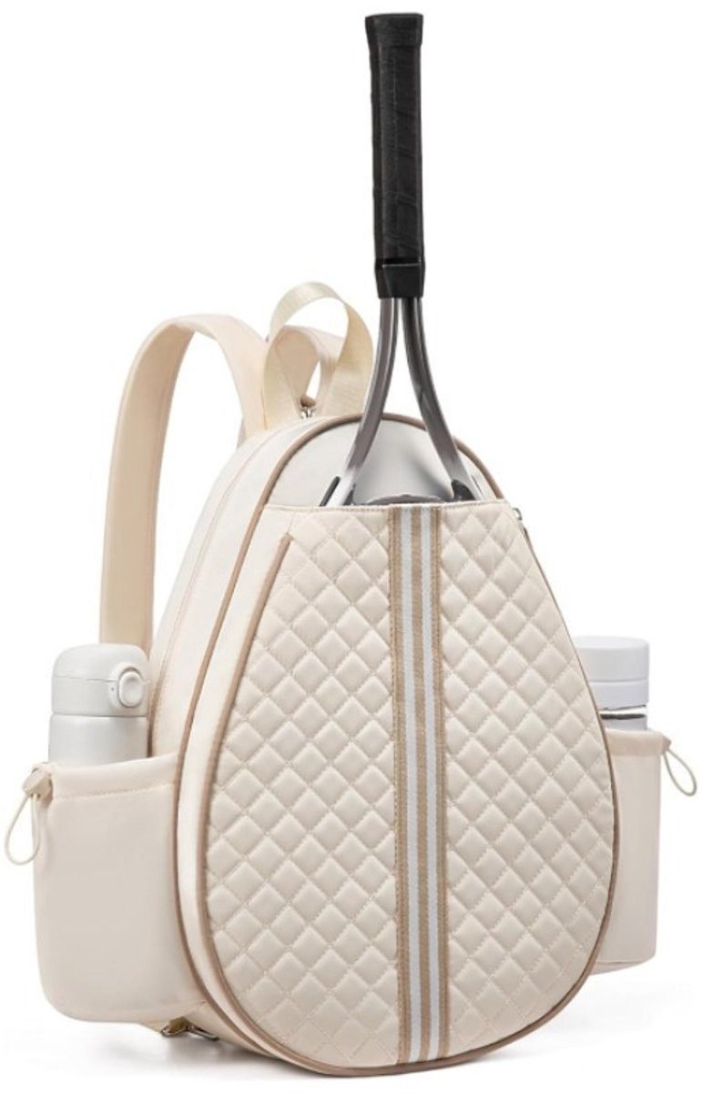 Backpack - Sports Bag - Tennis Bag - Shoulder Bag - Lightweight - Multifunctional - Women's Sports Bag - Men's Sports Bag - Suitable for carrying tennis rackets, tennis balls and badminton shuttlecocks - Large Capacity - Beige 1 Backpack – Sports Bag – Tennis Bag – Shoulder Bag – Lightweight – Multifunctional – Women’s Sports Bag – Men’s Sports Bag – Suitable for carrying tennis rackets, tennis balls and badminton shuttlecocks – Large Capacity – Beige