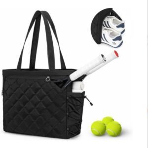 Backpack – Tennis bag – Handbag – Sports bag – Waterproof racket bag – Suitable for multiple rackets with shoe compartment – Black