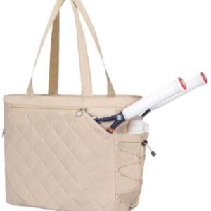 Backpack – Tennis Bag – Handbag – Sports Bag – Waterproof Racket Bag – Suitable for multiple rackets with shoe compartment – Beige