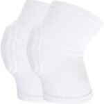 Elbow Pads – 1 Pair Arm Support Fitness Arm Knee Pads – Breathable Anti-Impact Sponge Elbow Pads – Suitable for Basketball, Football, Tandem Elbow Pads, Volleyball, White