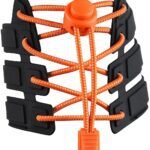 Sneaker Laces 120CM suitable for Sneakers – Elastic laces without a knot – Suitable for students and adults – With strong buckle and quick-release function (Orange)
