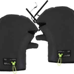 Cycling Gloves – Extra Padded Cycling Gloves – Warm Gloves – Cycling Gloves – Scooter Gloves – Hand Warmers – Cycling Accessories – With Reflective Strips – Winter – Windproof – Waterproof （Black）