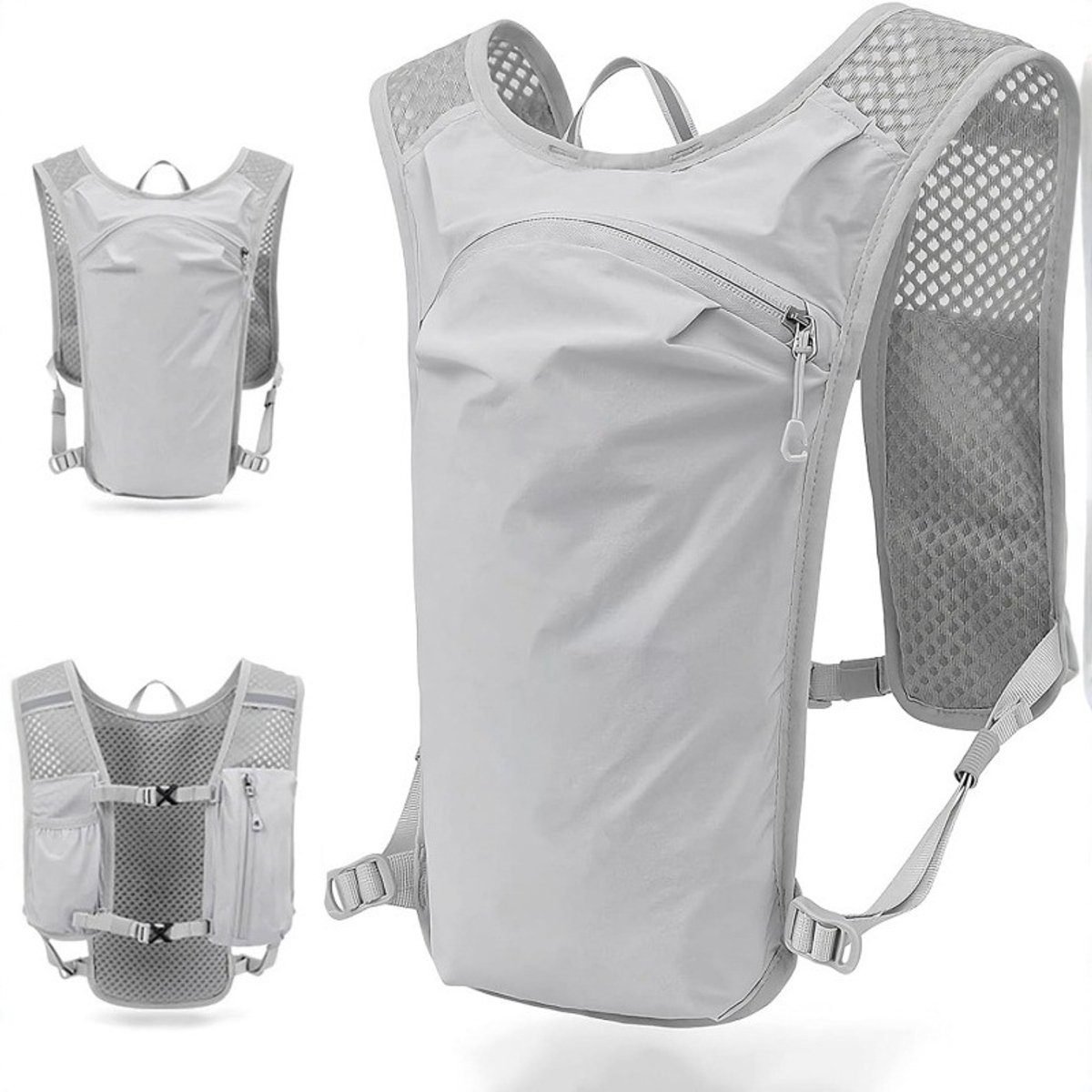 Sports Vest - Cycling - Running - Hiking - Breathable Cycling Cross-Country Marathon Hydration Bag Backpack - Gray 1 Sports Vest – Cycling – Running – Hiking – Breathable Cycling Cross-Country Marathon Hydration Bag Backpack – Gray