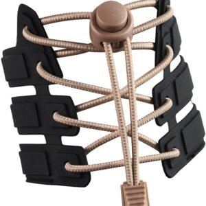 Sneaker Laces 120CM suitable for Sneakers - Elastic laces without a tie - Suitable for students and adults - With strong buckle and quick-release function (Apricot)