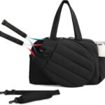 Tennis Bag – Tennis Backpack – 42L with Shoe Compartment – Sports Bag – Waterproof Racket Bag – Protective Racket Compartment – Portable as a Shoulder Bag – Black