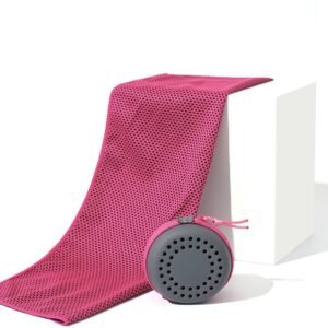 Cooling Towel for Summer & Sports – Quick-Drying & Cooling – Quick-Drying Towels – Cooling Towels for Running – With Storage Box – 30×60 cm (Children) Pink