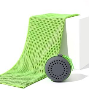 Cooling Towel for Summer & Sports – Quick-Drying & Cooling – Quick-Drying Towels – Cooling Towels for Running – With Storage Box – 30×80 cm (Adult Size) Green