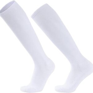 Socks - Sports Socks - Anti-Slip Thickened - Football Socks - Training Socks - Breathable and Sweat-Wicking Socks - White - Sizes 37-44