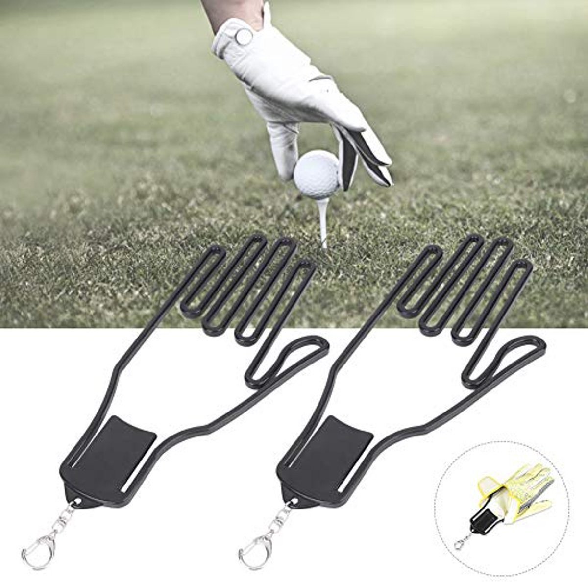 2-Pack Glove Supports - Black Plastic Frame to Prevent Deformation - For Golf & Outdoor Gloves 3 2-Pack Glove Supports – Black Plastic Frame to Prevent Deformation – For Golf & Outdoor Gloves - image 3