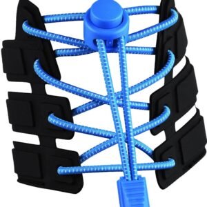 Sneaker Laces 120CM suitable for Sneakers – Elastic laces without a knot – Suitable for students and adults – With strong buckle and quick-release function (Blue)