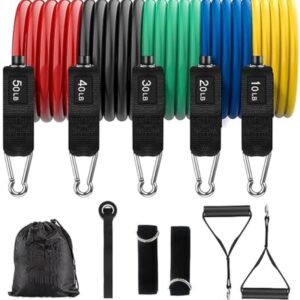 Resistance Bands – Exercise Bands – Training Bands – Resistance Bands with Handles for Men and Women – Exercise Bands for Fitness and Strength Training at Home