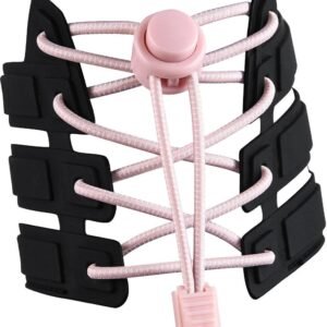 Sneaker Laces 120CM suitable for Sneakers – Elastic laces without a knot – Suitable for students and adults – With strong buckle and quick-release function (Light pink)
