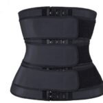 Women Sweat Reducer Training Belt – Sweatband – Waist Trainer – Slimming Belly Band – 3-Row Closure & Breathable Material – Extended Sizes (S to 6XL) – Black, 4XL