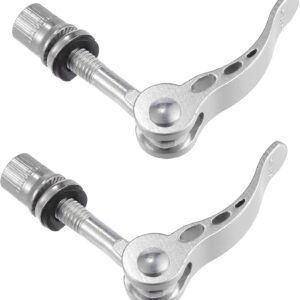 2pcs M6*65mm Aluminium Alloy Bicycle Seat Post Quick Release Pin Seatpost Skewer Bolt Silver Tone