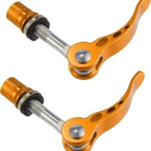 2pcs M6*65mm Aluminium Alloy Bicycle Seat Post Quick Release Pin Seatpost Skewer Bolt Yellow
