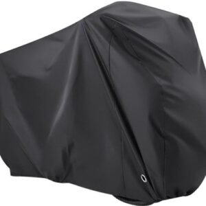 Bicycle cover – Waterproof bicycle cover – Suitable for two bicycles – Mountain bike cover – Rainproof – Dustproof – Sun protection – Waterproof – UV protection – Sunshade – Fabric cover – Black – XL