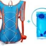 Backpack with 2L Water Bag – Running Vest – Adjustable Lightweight Cycling Backpack – Suitable for Hiking and Cycling（Blue）