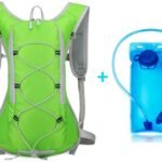 Backpack with 2L Water Bag – Running Vest – Adjustable Lightweight Cycling Backpack – Suitable for Walking and Cycling（Vegetable）