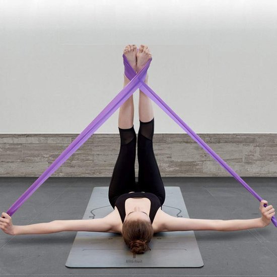 Set of 2 resistance bands - 1.5 m x 15 cm - Stretchable bands for yoga, pilates, strength training, physiotherapy and rehabilitation 3 Set of 2 resistance bands – 1.5 m x 15 cm – Stretchable bands for yoga, pilates, strength training, physiotherapy and rehabilitation - image 3