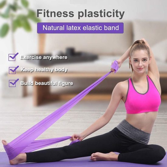 Set of 2 resistance bands - 1.5 m x 15 cm - Stretchable bands for yoga, pilates, strength training, physiotherapy and rehabilitation 5 Set of 2 resistance bands – 1.5 m x 15 cm – Stretchable bands for yoga, pilates, strength training, physiotherapy and rehabilitation - image 5