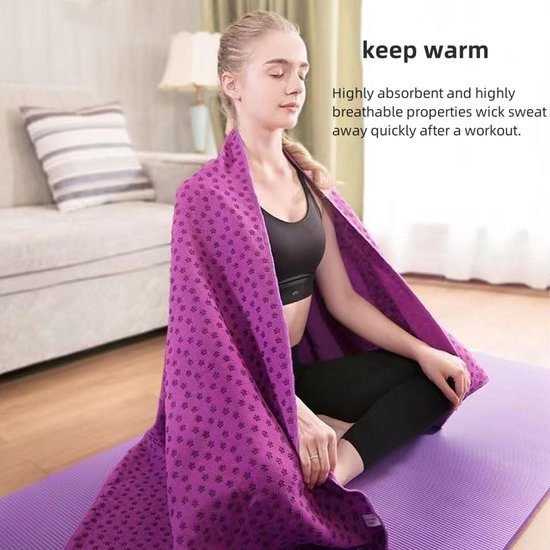 Yoga towel - Yoga towel - Yoga towel - Moisture-regulating and non-slip - Yoga towel - Quick-drying yoga mat fabric - Breathable yoga mat with mesh storage bag - Suitable for hot yoga, pilates and fitness - Purple 2 Yoga towel – Yoga towel – Yoga towel – Moisture-regulating and non-slip – Yoga towel – Quick-drying yoga mat fabric – Breathable yoga mat with mesh storage bag – Suitable for hot yoga, pilates and fitness – Purple - image 2
