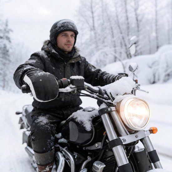 Motorcycle handlebar gloves - riding gloves - PU leather motorcycle handlebar gloves - winter motorcycle gloves - warm gloves - electric scooter gloves - daily commuting gloves for men and women 4 Motorcycle handlebar gloves – riding gloves – PU leather motorcycle handlebar gloves – winter motorcycle gloves – warm gloves – electric scooter gloves – daily commuting gloves for men and women - image 4