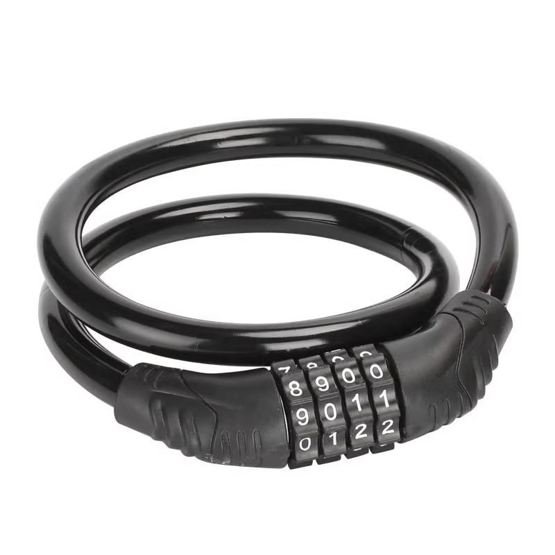 Bicycle Lock with Number Code - Portable Chain Lock for Mountain Bike / Electric Bike - 4-Digit Combination Lock, Weatherproof & Anti-Theft 1 Bicycle Lock with Number Code – Portable Chain Lock for Mountain Bike / Electric Bike – 4-Digit Combination Lock, Weatherproof & Anti-Theft