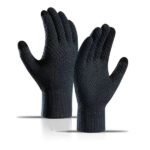 Gloves – Winter Touchscreen Gloves – Fleece Lined, Thick, Warm, Pineapple Pattern, Unique Finger Design – Cold and Windproof