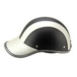 Motorcycle Half Helmet Cap Half Helmet Electric Bike Scooter UV Protection Safety Helmet 54-60cm Silver Silver, Made of Fabric