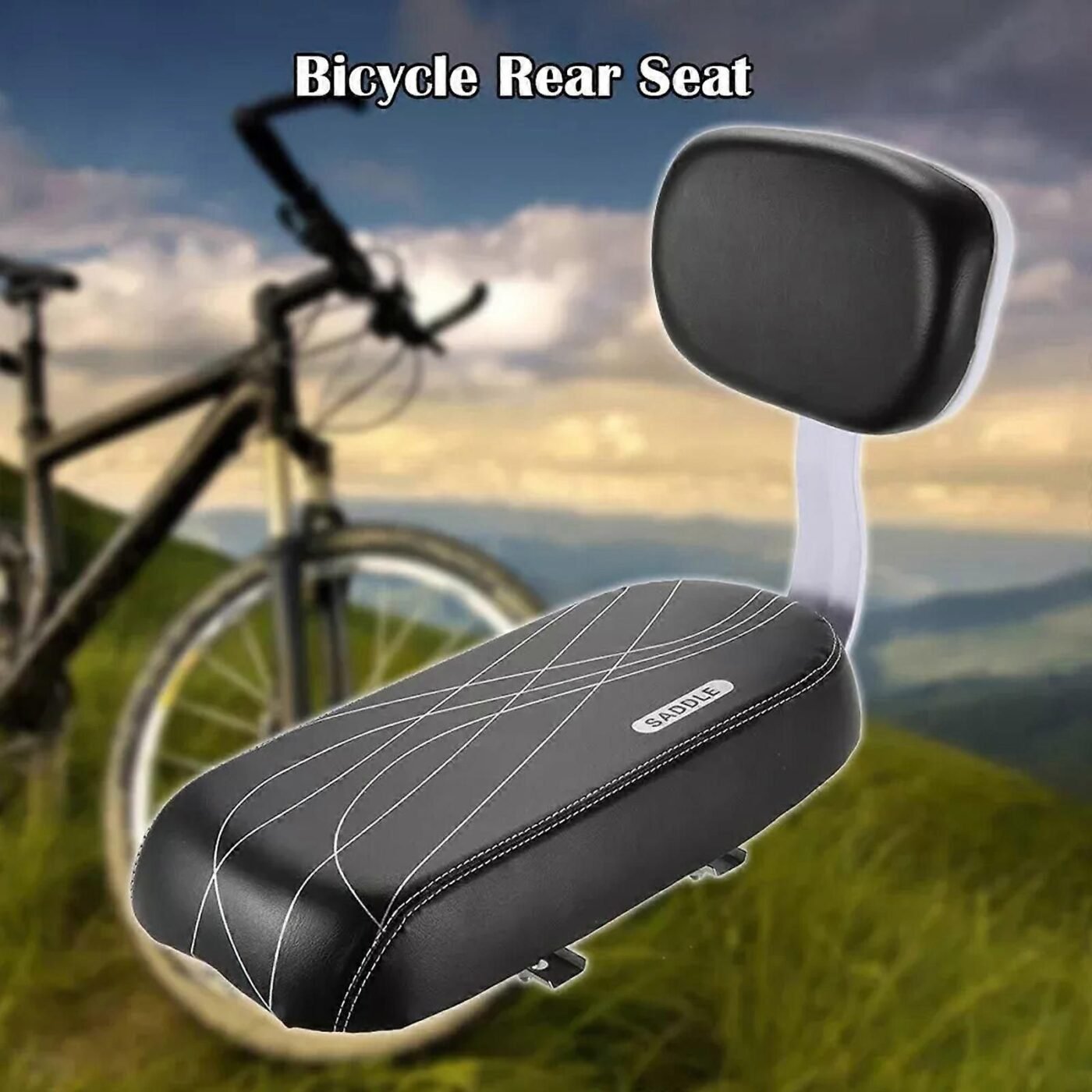 Premium Saddle with Backrest | Child Seat Set | MTB Rear Luggage Carrier | Comfortable & Safe Saddle_max, Replacement Part, Made of Iron 2 Premium Saddle with Backrest | Child Seat Set | MTB Rear Luggage Carrier | Comfortable & Safe Saddle_max, Replacement Part, Made of Iron - image 2