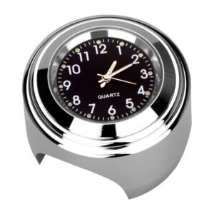 Durable High Quality Analog watch for motorbikes, mopeds and bicycles, Made of Aluminum, Black Color, Perfect Fit