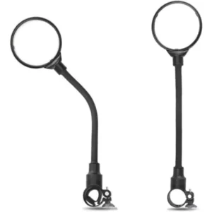 Compatible 2 pieces bicycle rearview mirror with gasket, 360° adjustable handlebar mount, HD wide angle safe cycling for