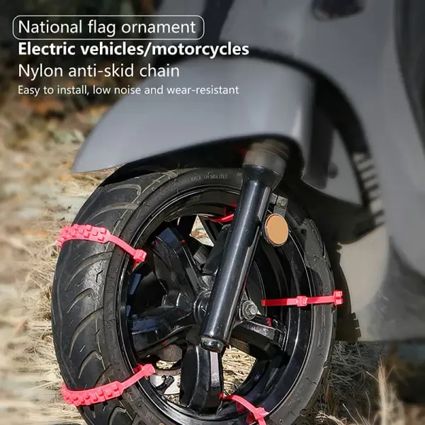 Practical High Performance Replacement pcs Motorcycle Bicycle Winter Snow Tire Anti-skid Chains Black, Excellent Performance 3 Practical High Performance Replacement pcs Motorcycle Bicycle Winter Snow Tire Anti-skid Chains Black, Excellent Performance - image 3