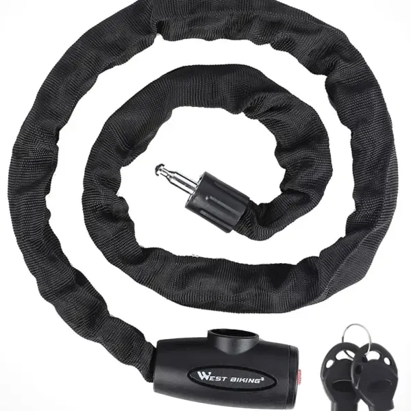 Durable High Quality Chain lock / Bicycle lock / Moped lock 1.2m with 2 keys, Replacement Part, Perfect Fit, Easy to Use 2 Durable High Quality Chain lock / Bicycle lock / Moped lock 1.2m with 2 keys, Replacement Part, Perfect Fit, Easy to Use - image 2