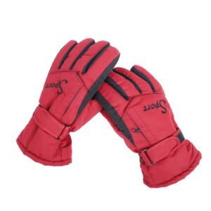 Ski Gloves Waterproof Gloves Winter Outdoor Men And Women Snow Skating Snowboarding Windproof Warm Ski Gloves Snow Gloves Winter Gloves W-Blue One Size Y-Red