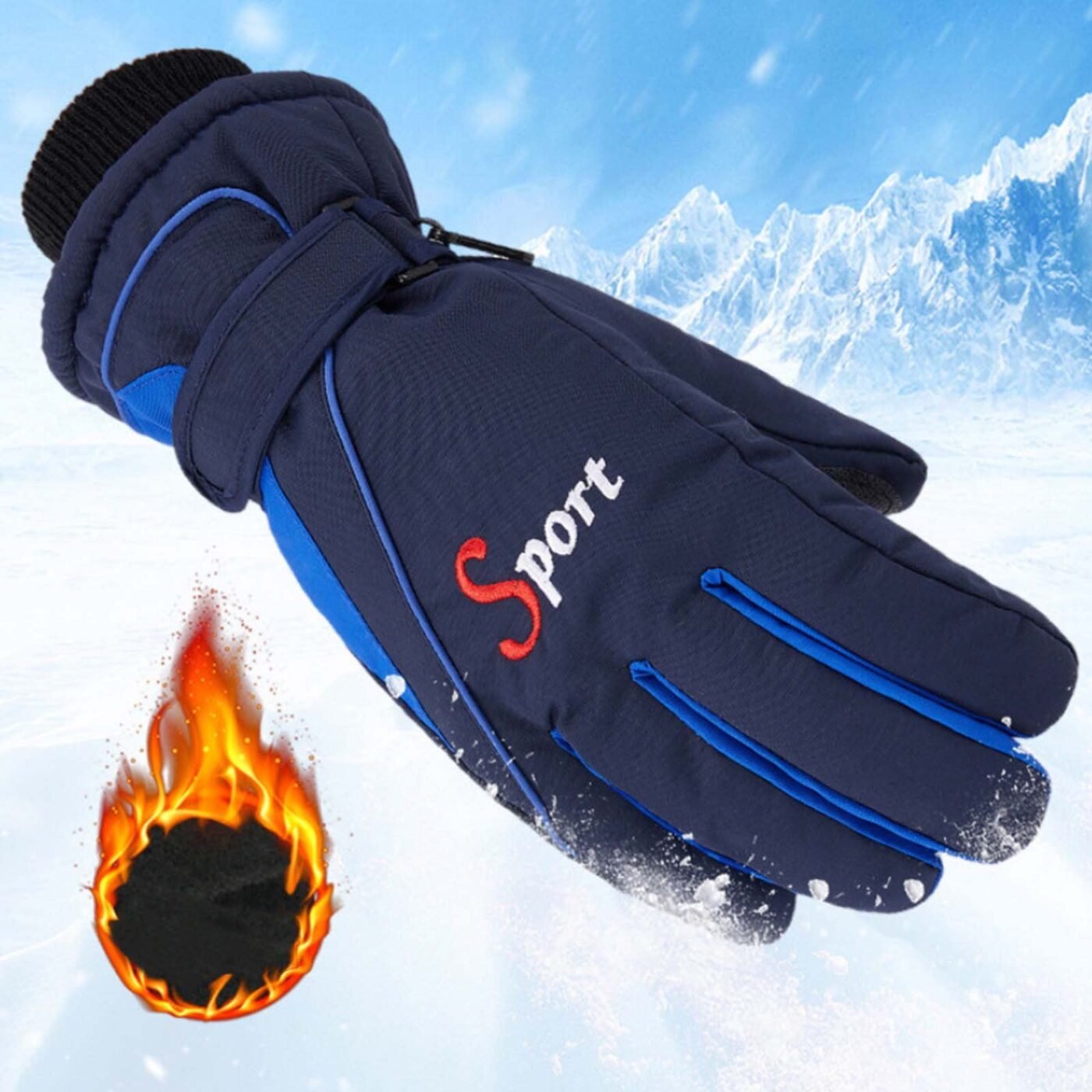 Ski Gloves Waterproof Gloves Winter Outdoor Men And Women Snow Skating Snowboarding Windproof Warm Ski Gloves Snow Gloves Winter Gloves W-Blue One Size Z-Blue 5 Ski Gloves Waterproof Gloves Winter Outdoor Men And Women Snow Skating Snowboarding Windproof Warm Ski Gloves Snow Gloves Winter Gloves W-Blue One Size Z-Blue - image 5