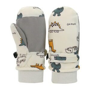 Gloves For Kids Toddler Skis Kids Gloves Winter Gloves Thick Gloves Stretchy Warm Gloves Boys Girls 6-24 Months 2-4 Years AHA5 kids snow gloves White