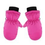 Gloves For Kids Toddler Skis Kids Gloves Winter Gloves Thick Gloves Stretchy Warm Gloves Boys Girls 6-24 Months One Size Hot Pink