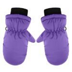 Gloves For Kids Toddler Skis Kids Gloves Winter Gloves Thick Gloves Stretchy Warm Gloves Boys Girls 6-24 Months One Size Purple