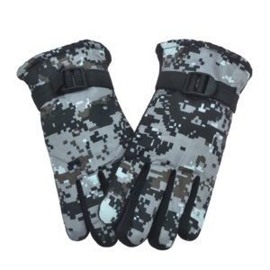 TAIAOJING Kids Winter Snow Ski Gloves Kids Winter Warm Windproof Cold Weather Outdoor Sports Gloves For Boys Girls Snow Gloves Ski Gloves One Size Grey