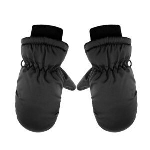 TAIAOJING Kids Winter Snow Ski Gloves Kids Winter Warm Windproof Cold Weather Outdoor Sports Gloves For Boys Girls Snow Gloves Ski Gloves One Size Z7 Black