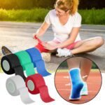Tyidzon 3 Rolls Kinesiology Tape, 3 Colors 1 Inch x 14.8 Feet Athletic Tape, Elastic Muscle Tape, Sports Tape, Thumb, Finger, Wrist, Ankle, Knee Tape for Exercise and Daily Use Green