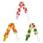 Food Clips , 3Pcs Baby Anti Lost Dummy Pacifier Clips Holder for Boys and Girls Toys Easily Attach to Clothing or Baby and Stay in Place with Adjustable Buckle. As shown