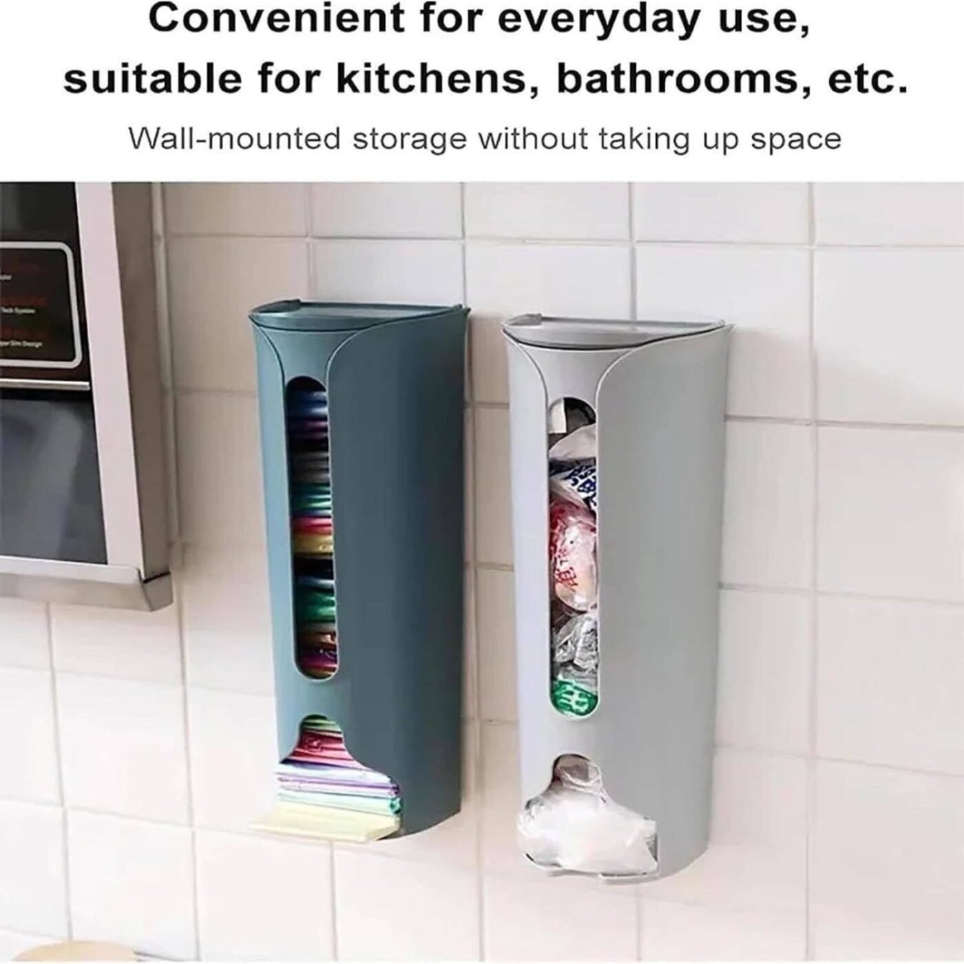 1 Storage Box Grocery Bag Holder Wall Mount Garbage Storage Bag Dispenser Hanging Can with Cover Kitchen Bag Holder Dispenser for Bags One Size B 4 1 Storage Box Grocery Bag Holder Wall Mount Garbage Storage Bag Dispenser Hanging Can with Cover Kitchen Bag Holder Dispenser for Bags One Size B - image 4