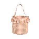 Small Wall-Mounted Kitchen Storage Basket, Hanging Storage Wicker Baskets Wall Mounted Woven Hanging Basket Wicker Small Basket with Handle Wicker Basket with Handle Small Basket Organizer Black and White Checkered Easter Canvas Egg Basket