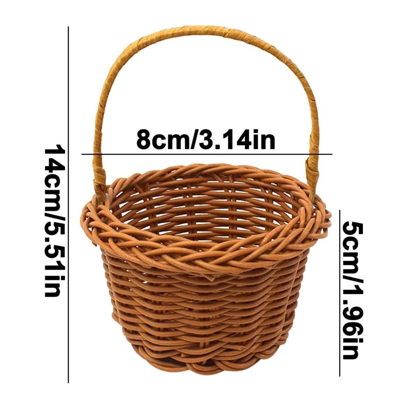 Small Wall-Mounted Kitchen Storage Basket, Hanging Storage Wicker Baskets Wall Mounted Woven Hanging Basket Wicker Small Basket with Handle Wicker Basket with Handle Small Basket Organizer Brown Wedding Flower Basket 3 Small Wall-Mounted Kitchen Storage Basket, Hanging Storage Wicker Baskets Wall Mounted Woven Hanging Basket Wicker Small Basket with Handle Wicker Basket with Handle Small Basket Organizer Brown Wedding Flower Basket - image 3