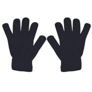 Winter Gloves Warm Strecty Knit Gloves for Men Women- Dark Gray One Size Black