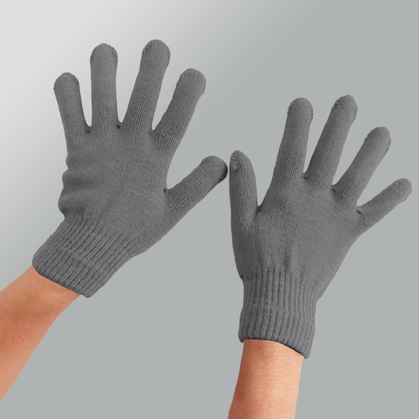 Winter Gloves Warm Strecty Knit Gloves for Men Women- Dark Gray One Size Light Ashy 2 Winter Gloves Warm Strecty Knit Gloves for Men Women- Dark Gray One Size Light Ashy - image 2